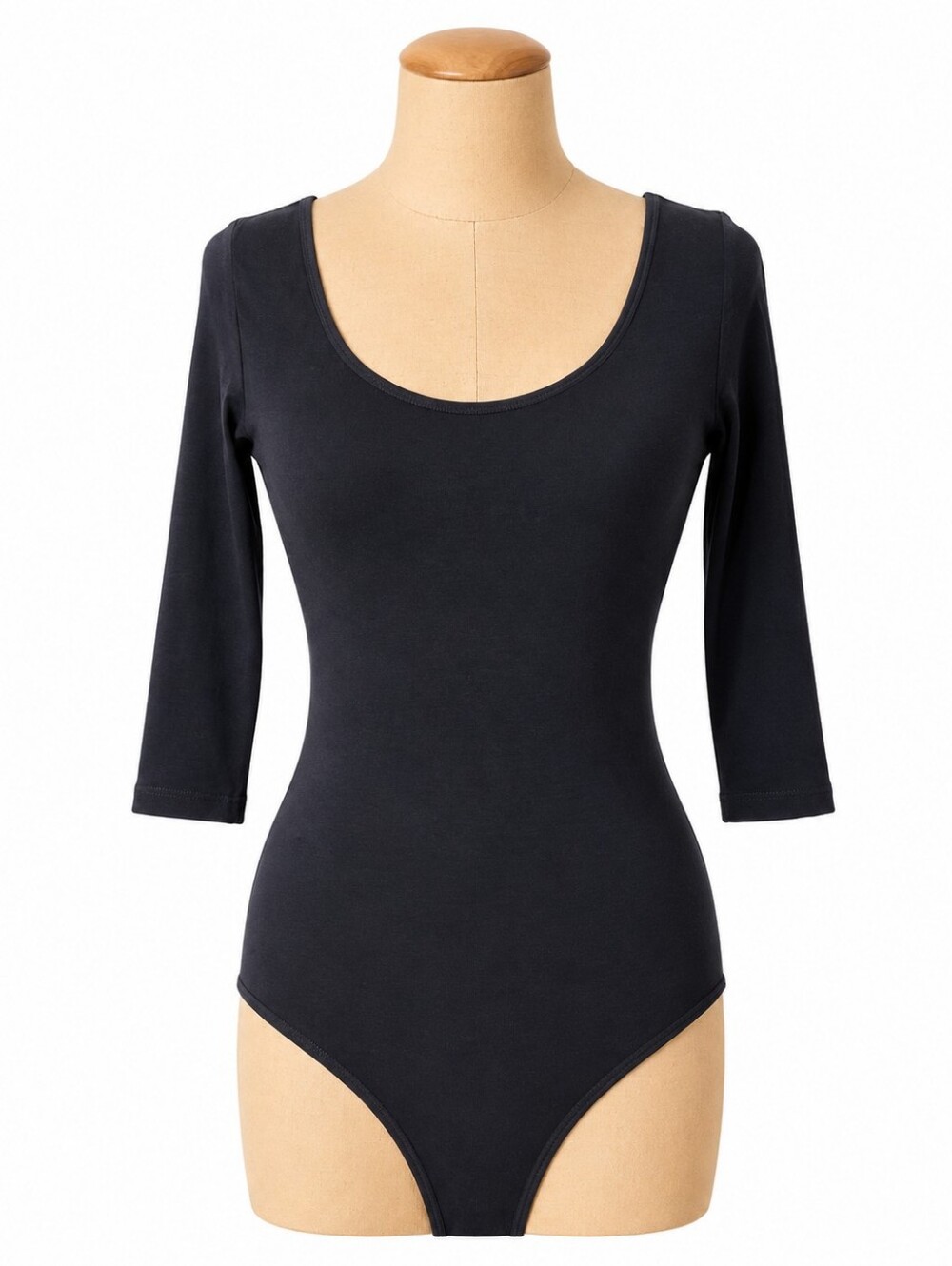 Jones New York Black Long Sleeve Open Back Bodysuit L